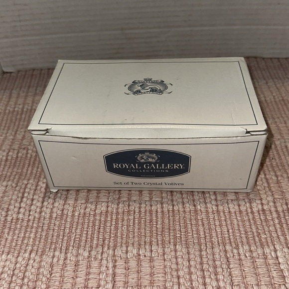 Royal Gallery set two crystal votives & tealights nwt - Picture 7 of 7
